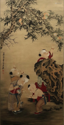 A Chinese Scroll Painting By Zhang Daqian