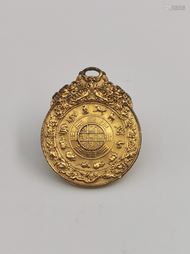 Bronze Gilt Diagrams Plaque