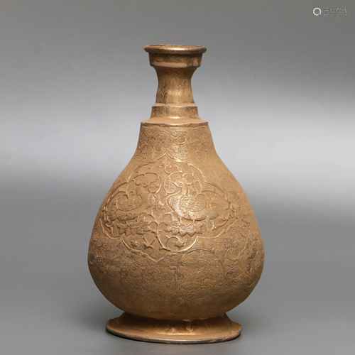 Gilt-Bronze Phoenix Vase