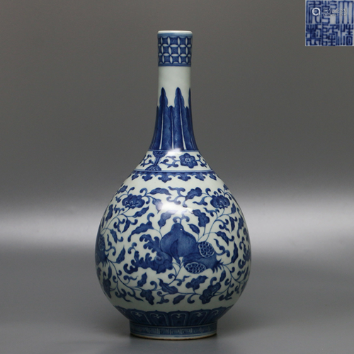 Blue and White Flower Vase