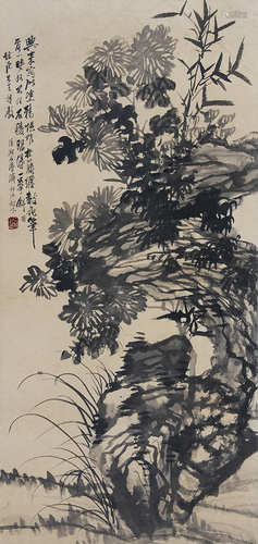 A Chinese Scroll Painting By Shi Tao