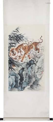 A Chinese Scroll Painting By Zhang Shanzi