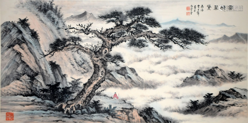 A Chinese Painting By Huang Junbi on Paper Album