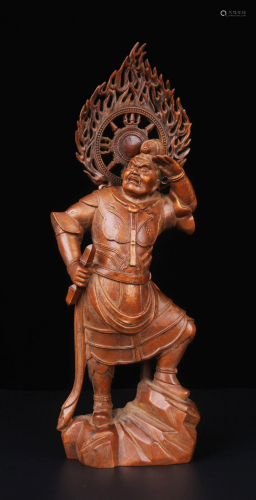 Carved Wooden Guardian