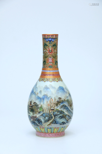 Falangcai Landscape Vase