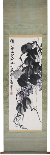 A Chinese Scroll Painting By Qi Baishi