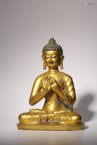 Bronze Gilt Seated Buddha