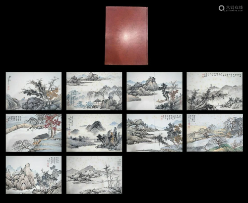 A Chinese Album Painting By Wu Hufan