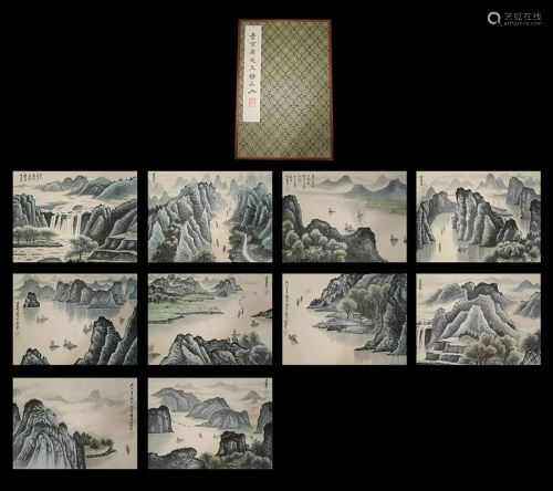 A Chinese Album Painting By Li Keran