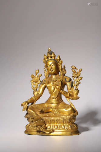 Bronze Gilt Seated Bodhisattva