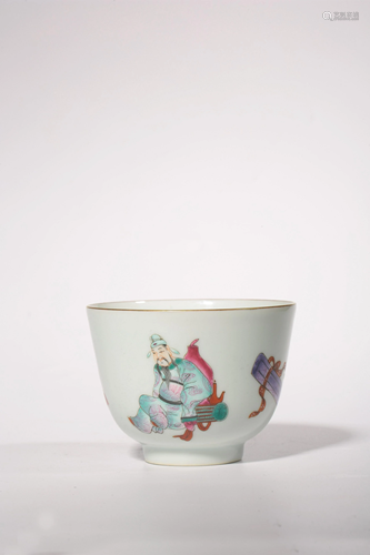 Famille Rose Figural Cup