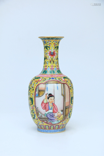 Falangcai Figural Vase