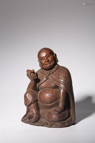 Carved Bamboo Seated Arhats