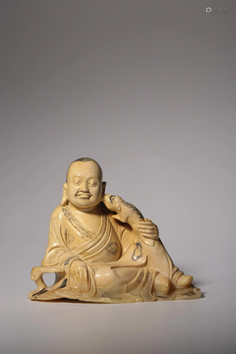 Carved Shoushan Seated Arhat