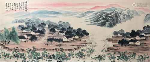 A Large Chinese Painting By Qi Baishi on Paper Album