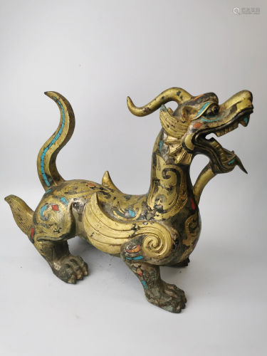 Bronze Gilt Dragon