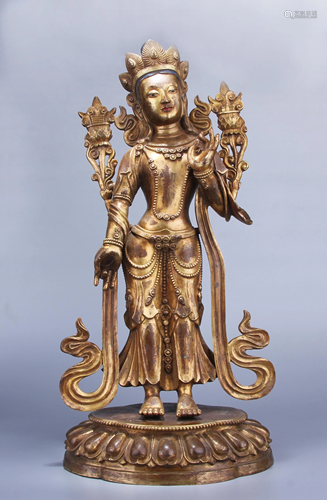 Bronze Gilt Standing Tara