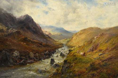 Alfred de Breanski Snr. (1852-1928) Glencoe Signed and inscribed verso, oil on canvas, 59cm by 89.