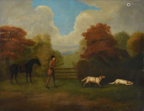 Attributed to John Nost Sartorious (1755-1828) Sir Tatton Sykes with his favourite Cob Bunbury,