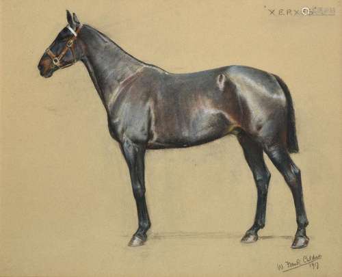 William Frank Calderon (1865-1943) ''Xerxes'' Signed, inscribed and dated 1917, pastel, 49.5cm by