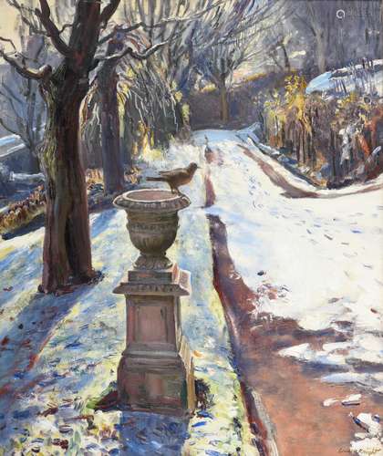 Dame Laura Knight RA, RWS, RE, RWA, PSWA, DBE (1877-1970) ''The Old Garden'' Signed, oil on