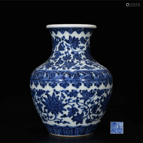 A Blue and White   Porcelain Vase