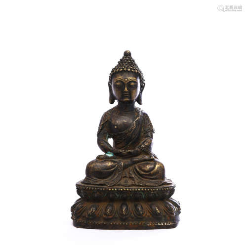 A Gilt-bronze Buddha Statue of Sakyamuni