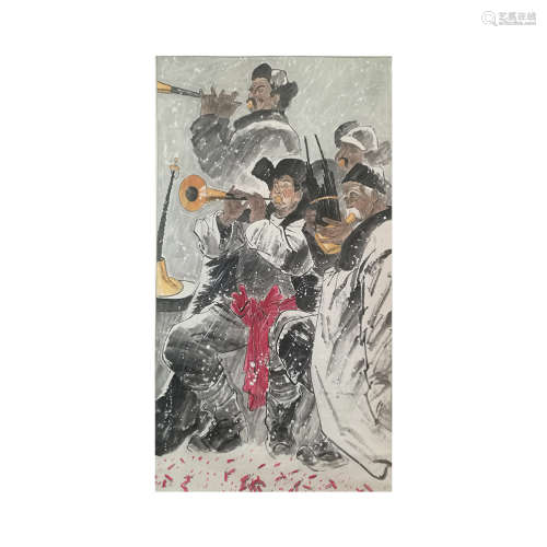 A Chinese Figures Painting Scroll