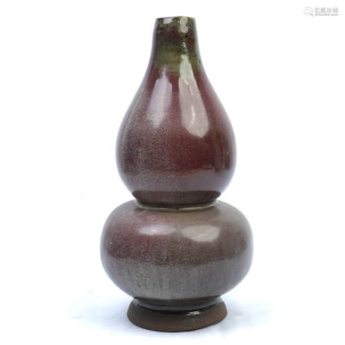 A Flambe-glazed Glaze Porcelain Gourd-shaped Vase