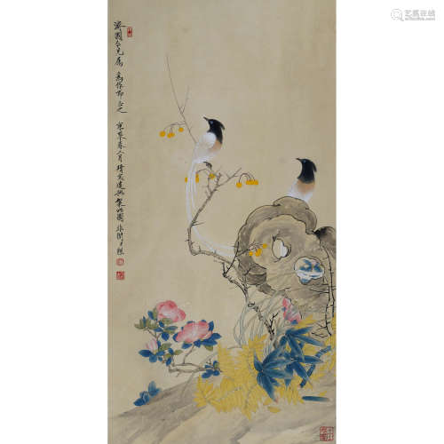 A Chinese Flower&Birds Painting, Yu Feichang Mark