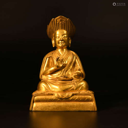 A Gild Bronze Statue of Panchen Lama