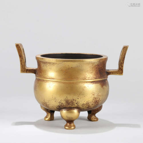 A Gilt-bronze Incense Burner