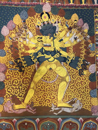 A THANGKA OF CHAKRASAMVARA AND VAJRAVARANI