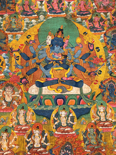 A THANGKA OF GUHYASAMAJA