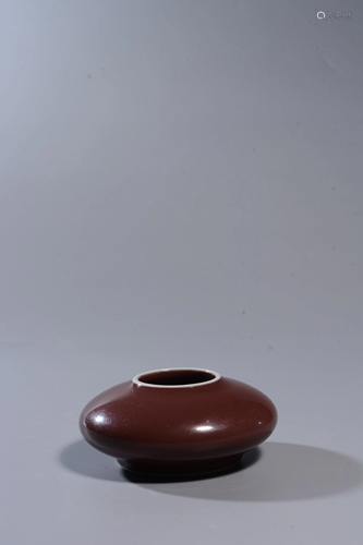 A LANGYAO RED-GLAZED WASHER.QING PERIOD