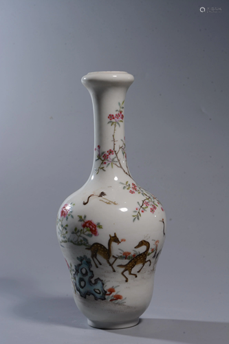 A FAMILLE-ROSE VASE.MARK OF XIANFENG