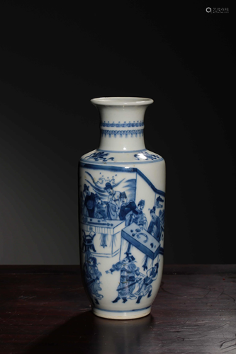 A BLUE AND WHITE BOWL.MARK OF KANGXI