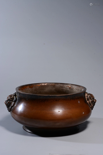 A BRONZE CENSER.QING PERIOD