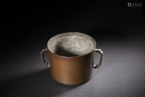 A BRONZE CENSER.QING PERIOD