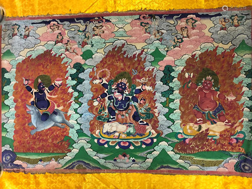 A THANGKA OF MAHAKALA