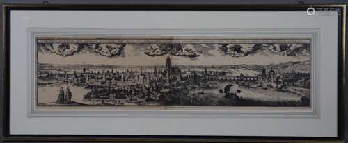 Merian, Matthäus (1593-1650, nach) - Panorama-Ansicht von Frankfurt am Main: 