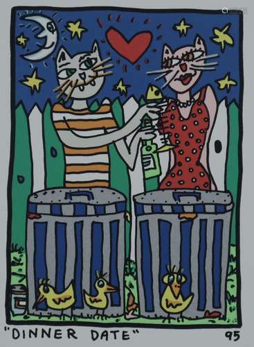 Rizzi, James (1950 -New York- 2011) - „DINNER DATE“, Farbserigrafie von (19)95