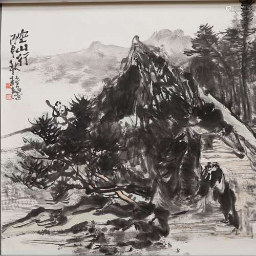 Chinesisches Rollbild - Li Jingxin (geb. 1973 Leling /Shandong)- Gebirgslandsch