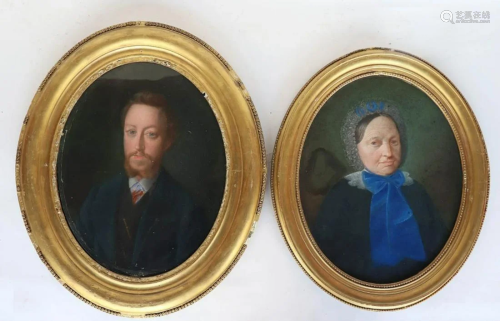 Pair of Small Portraits