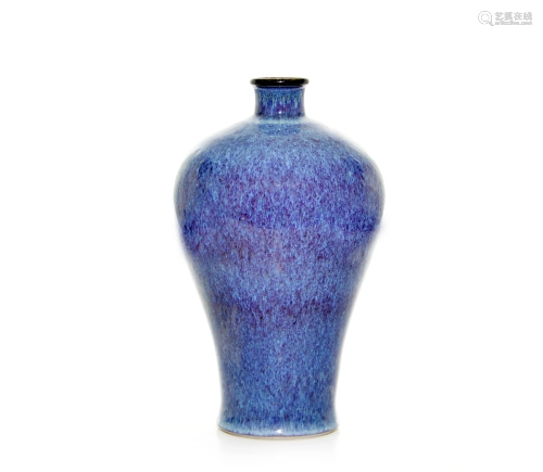 A Rare Chinese Flambe-Glaze Meiping Vase