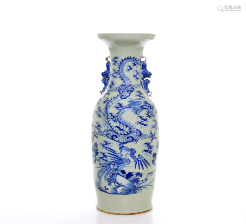 A Large Chinese Celadon Vase