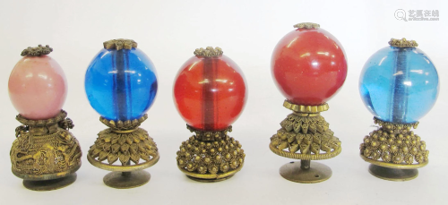 Group of Hat Finials