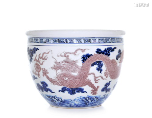 A Very Rare and Fine Chinese Blue and White Dragon Bowl