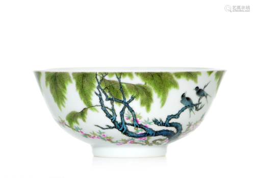 A Very Fine Chinese Falangcai-Style Porcelain Bowl