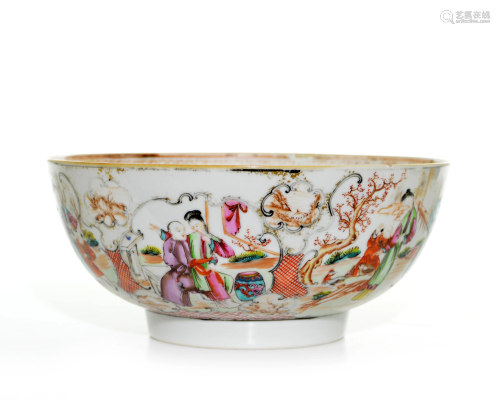 A Large Chinese Famille Rose Bowl